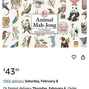 COPY - Animal Mah-Jong Game Set *missing cloth bag - LIKE NEW